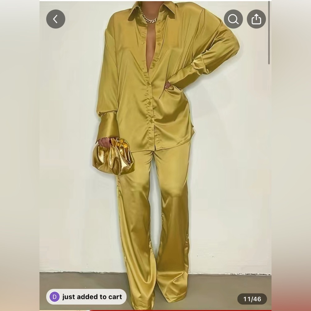 Gold Beautiful 2 piece dressy or causal